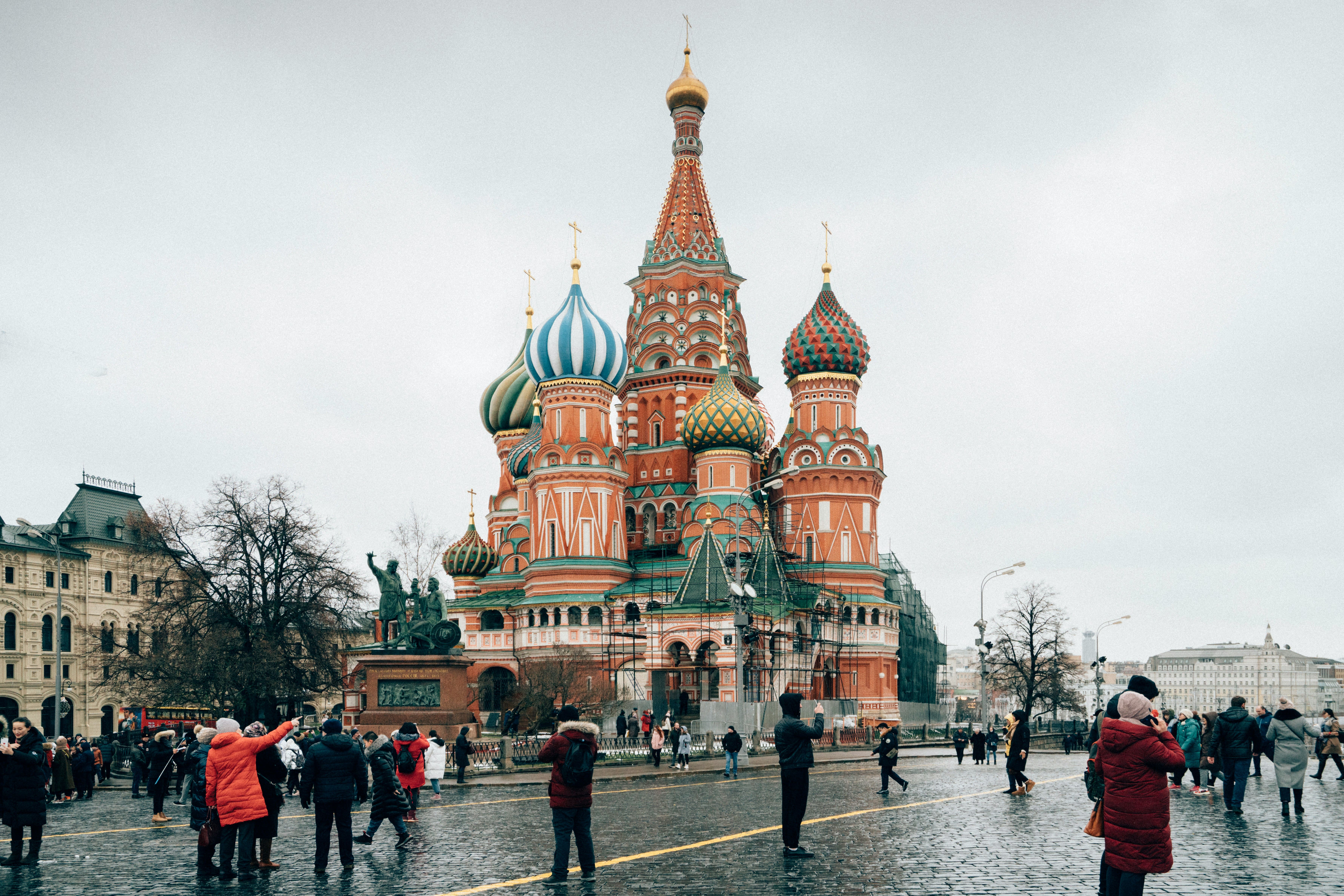 Busy Moscow streets.